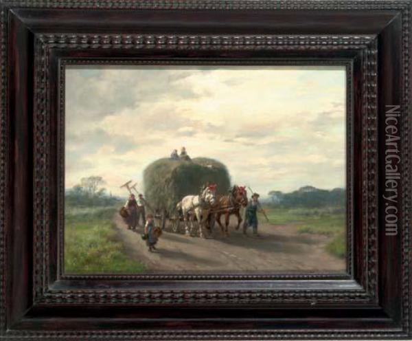 A Successful Harvest 
 Signed 'd. Thomassin' (lower Right) Oil Painting - Desire Tomassin