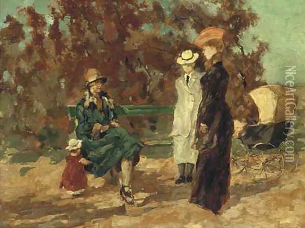 An afternoon in the park Oil Painting - Willem de Zwart
