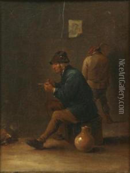 Le Fumeur De Pipe Oil Painting - David Teniers De Jonge