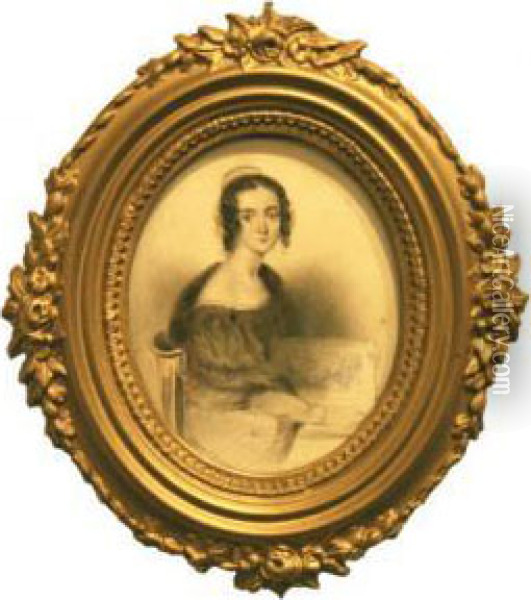 Self Portrait Oil Painting - Louisa Anne, Marchioness of Waterford