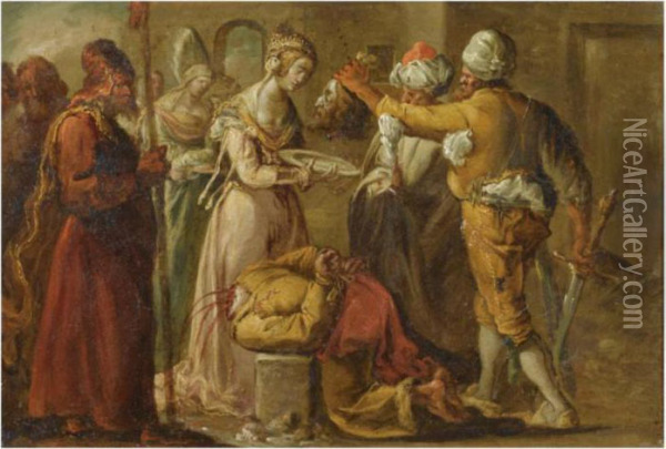The Beheading Of Saint John The Baptist Oil Painting - Frans II Francken