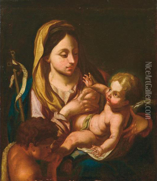 Madonna Del Latte E San Giovannino Oil Painting - Francesco Trevisani