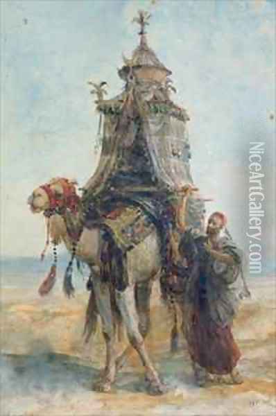 The Desert Ride Oil Painting - Alexandre Gabriel Decamps
