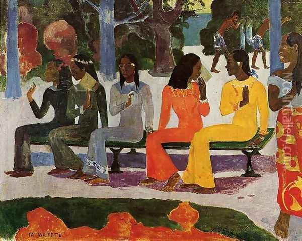 Ta Matete Aka The Market Oil Painting - Paul Gauguin