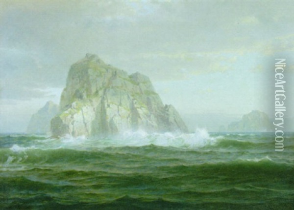 Off The Irish Coast Oil Painting - William Trost Richards
