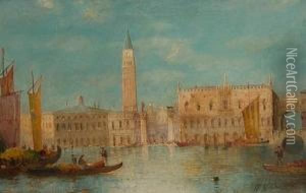 Grand Canal, Venice Oil Painting - William Meadows