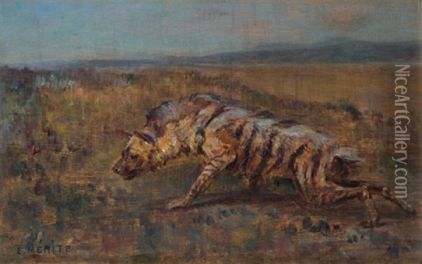 Hyene Rayee Oil Painting - Edouard Paul Merite