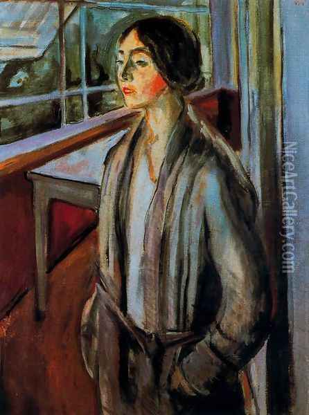 Woman on the Verandah Oil Painting - Edvard Munch