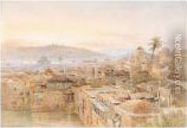 View Of Jerusalem Oil Painting - Nathaniel Everett Green