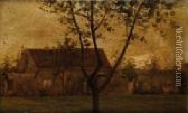 Paysage A L'arbre Oil Painting - Luigi Loir
