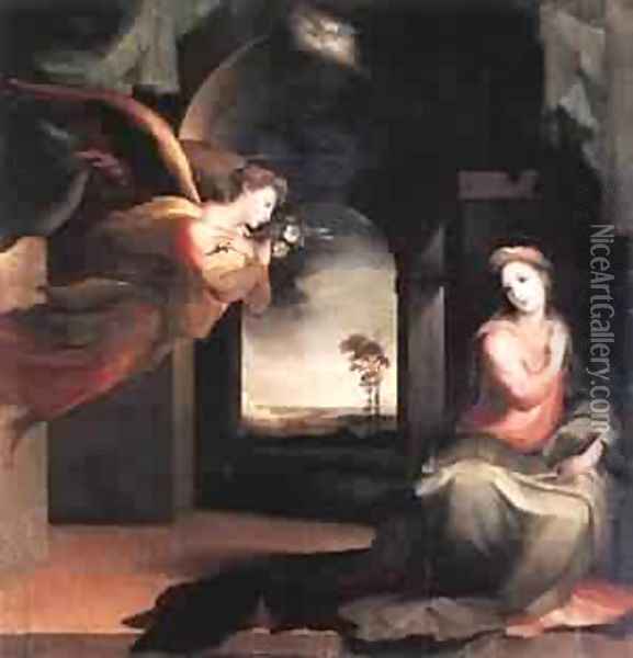 The Annunciation 1545 Oil Painting - Francesco Beda
