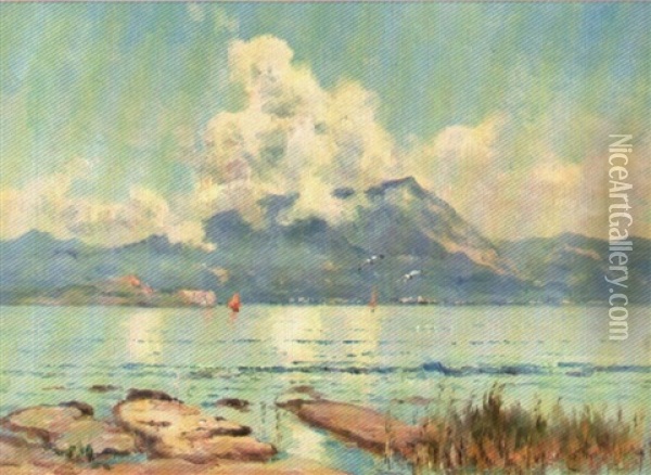 Lago Di Garda Oil Painting - Marie Joseph Leon Clavel