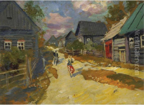 Russian Village Oil Painting - Konstantin Alexeievitch Korovin