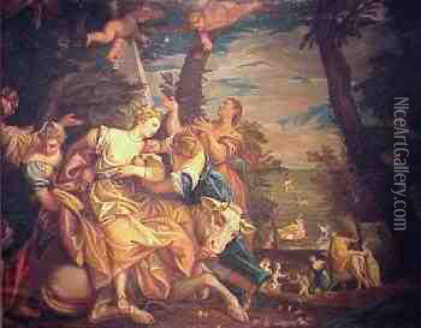 Europa And The Bull Oil Painting - Paolo Veronese (Caliari)