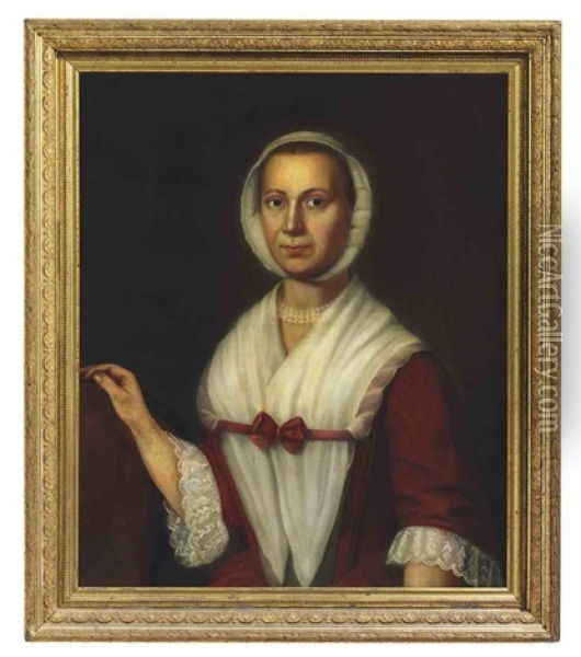 Portrait Of Mary Magdelena Ruhl Oil Painting - John Hesselius