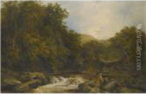 A Brook In Devonshire Oil Painting - Sidney Richard Percy