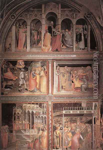 Scenes from the Life of the Virgin 1365 Oil Painting - Giovanni Da Milano