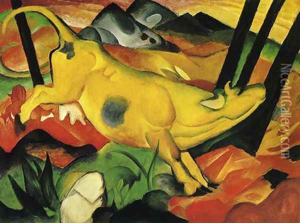 The Yellow Cow Oil Painting - Franz Marc