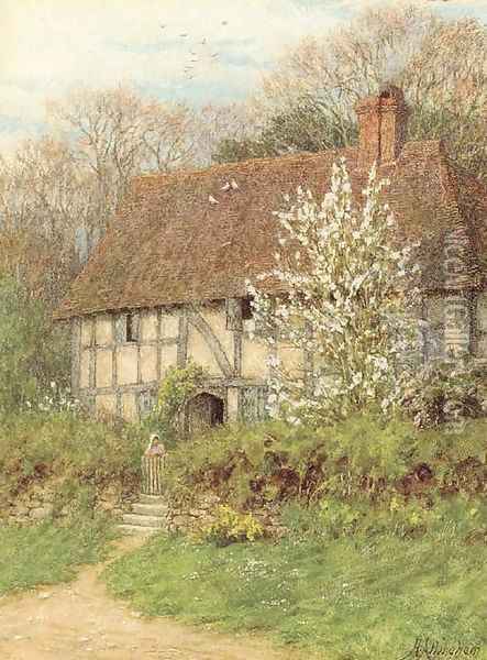 A Surrey cottage Oil Painting - Helen Mary Elizabeth Allingham