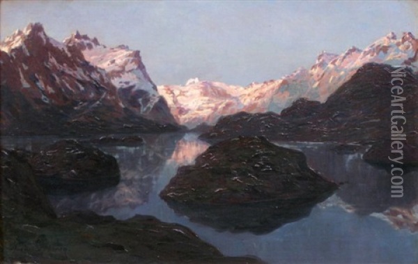 Lac En Montagne Oil Painting - Anna Boberg