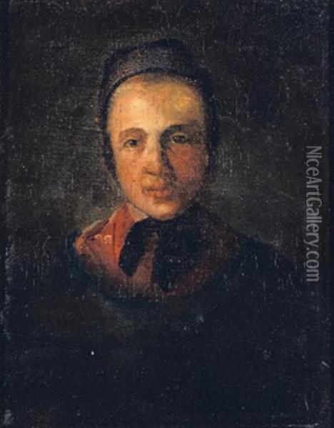 Portrait De Paysanne Oil Painting - Adolphe Felix Cals
