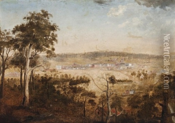 View Of Goulburn Oil Painting - Joseph Backler