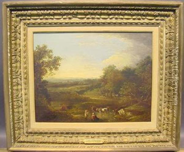 View In Devonshire Oil Painting - Benjamin Barker