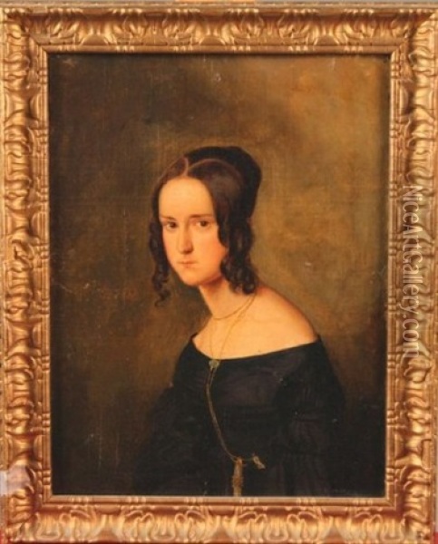 Portrait De Jeune Femme Oil Painting - Gustav Zick