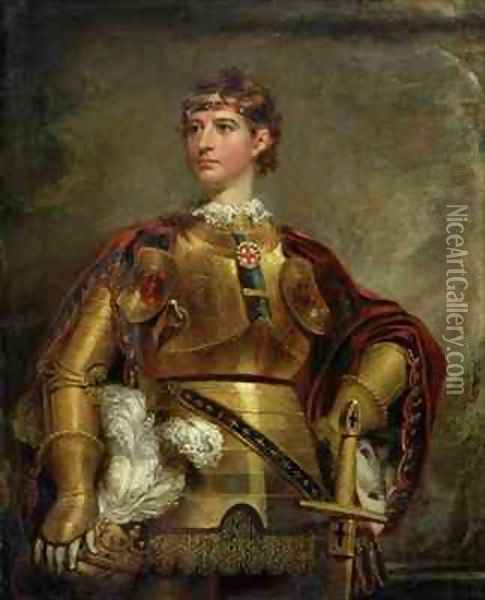 Portrait of King Henry V 1387-1422 Oil Painting - Benjamin Burnell