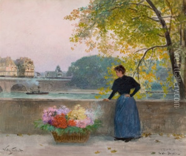 Le Pont Nuit (la Place Dauphin) Oil Painting - Victor Gabriel Gilbert