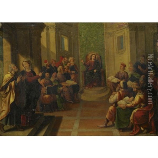 Christ And The Doctors In The Temple Oil Painting - Frans Francken the Elder