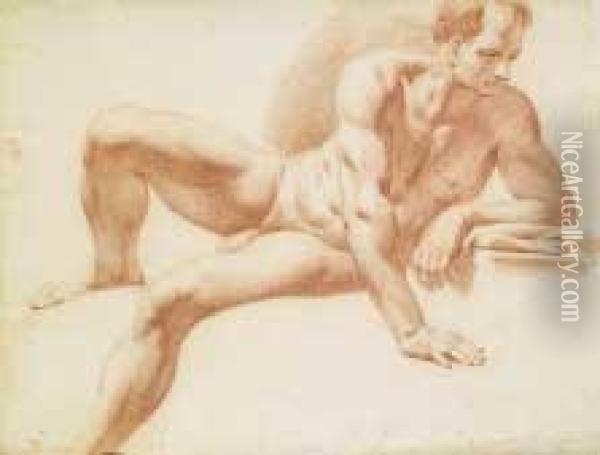 Studio Accademico Di Nudo Maschile Oil Painting - Pietro Dandini