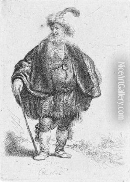 The Persian (b., Holl.152; H.93; Bb.32-a) Oil Painting - Rembrandt Van Rijn