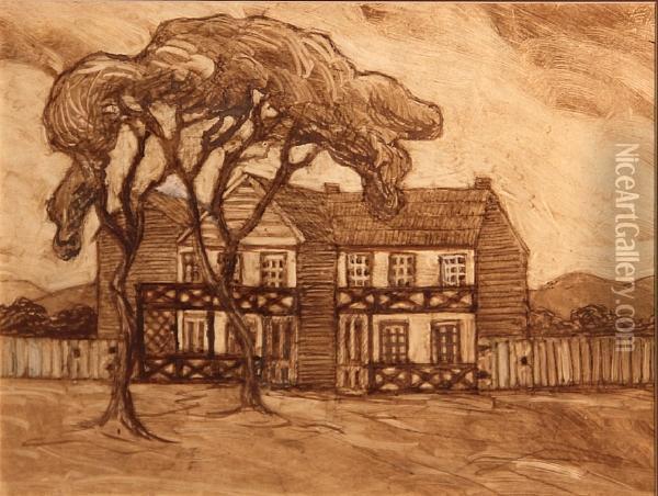 Studies Of A House Oil Painting - Mary Deneale Morgan