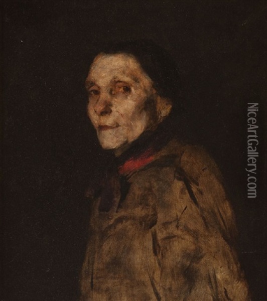 Damenportrait Oil Painting - Wilhelm Maria Hubertus Leibl