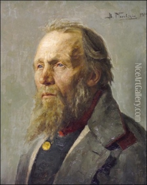 Vanha Sotilas Oil Painting - Vladimir Egorovich Makovsky
