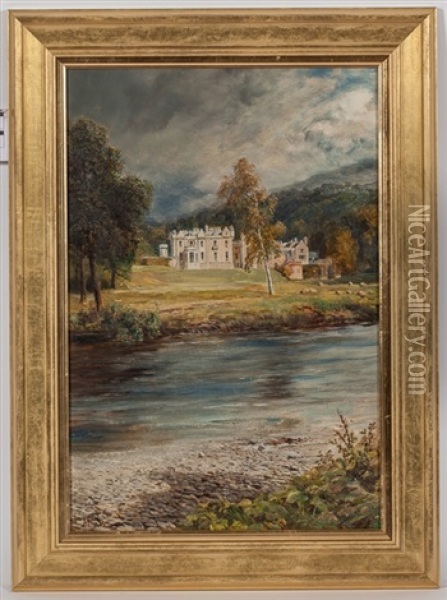Abbotsford House Oil Painting - John MacWhirter