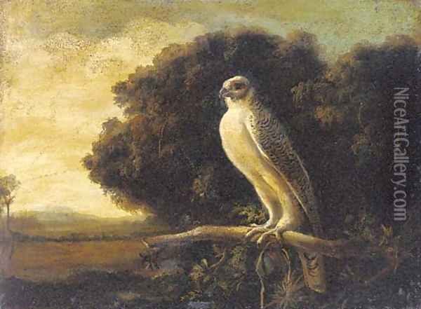 An eagle surveying its territory Oil Painting - English School