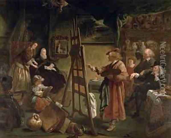 Rembrandt in his Studio Oil Painting - Sir John Gilbert