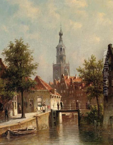 A Capriccio View Of Alkmaar In Summer Oil Painting - Pieter Gerard Vertin