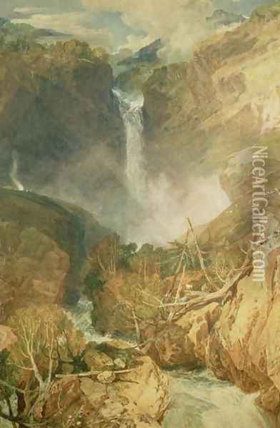 The Great Falls of the Reichenbach, 1804 Oil Painting - Joseph Mallord William Turner