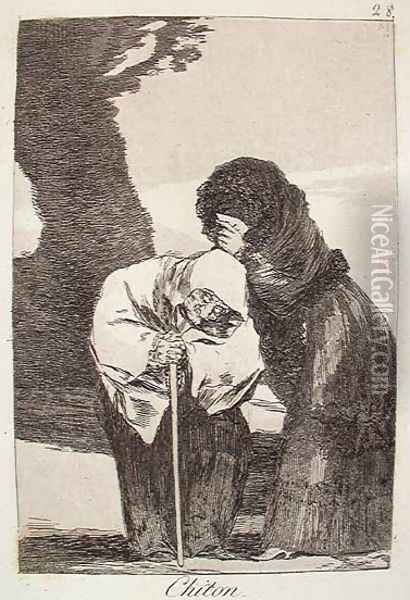 Hush Oil Painting - Francisco De Goya y Lucientes