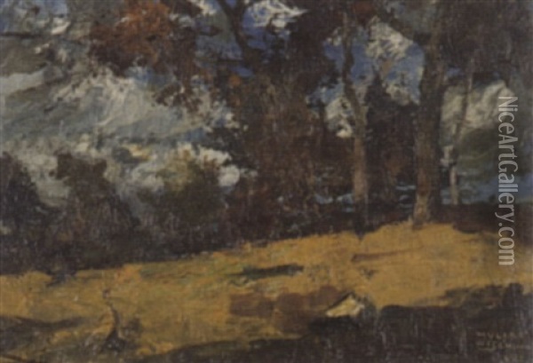 Herbstlandschaft Oil Painting - Anton Mueller-Wischin