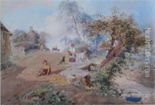 Near Hales Owen, Salop Oil Painting - Richard Pratchett Noble