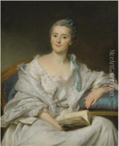 Portrait Of Marie-francoise Julie Constance Filleul Oil Painting - Alexander Roslin