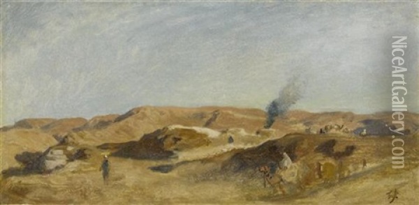Nordafrikanische Landschaft Oil Painting - Frank Buchser