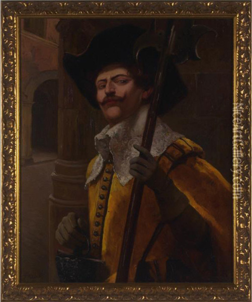 The Guardian Oil Painting - Isaac Cornelis Elink Sterk