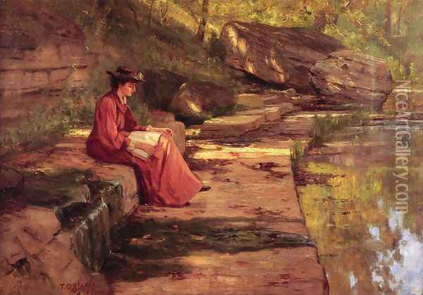 Daisy by the River Oil Painting - Theodore Clement Steele