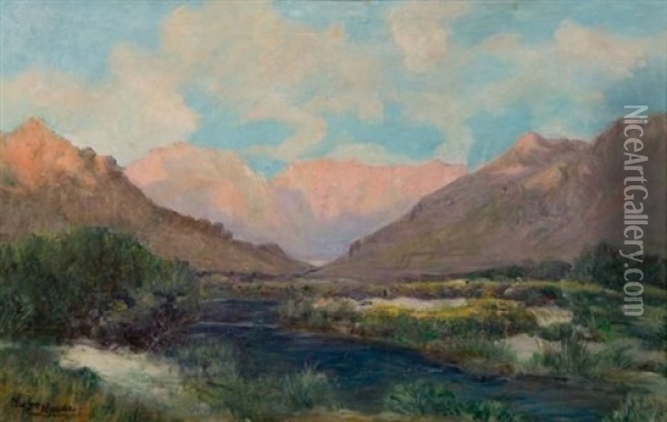 A River Vlei Oil Painting - Pieter Hugo Naude
