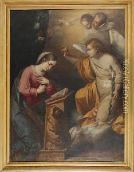Annunciazione Oil Painting - Pietro Paolo Operti